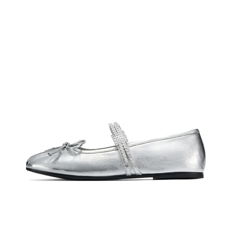 GG CC Flat Mary Jane Shoes Ballet Unlined Shoes 1cm Women's-0