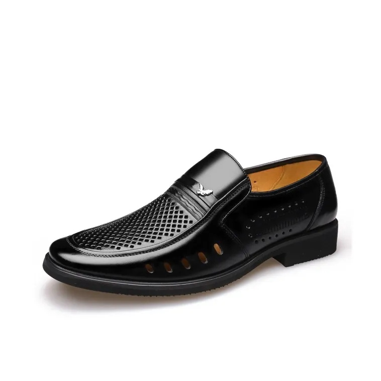 EGCHI Dress Shoes Men Low Top Black-1