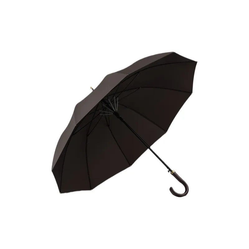 NingYi High End Curved Handle Umbrella Golf Umbrella Business Double Umbrella Straight Pole Umbrella-4