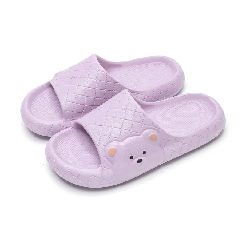Soft Soft And Cute Round Tip Bear Slippers Summer Home Squashy And Bouncy Feeling Slippers-13