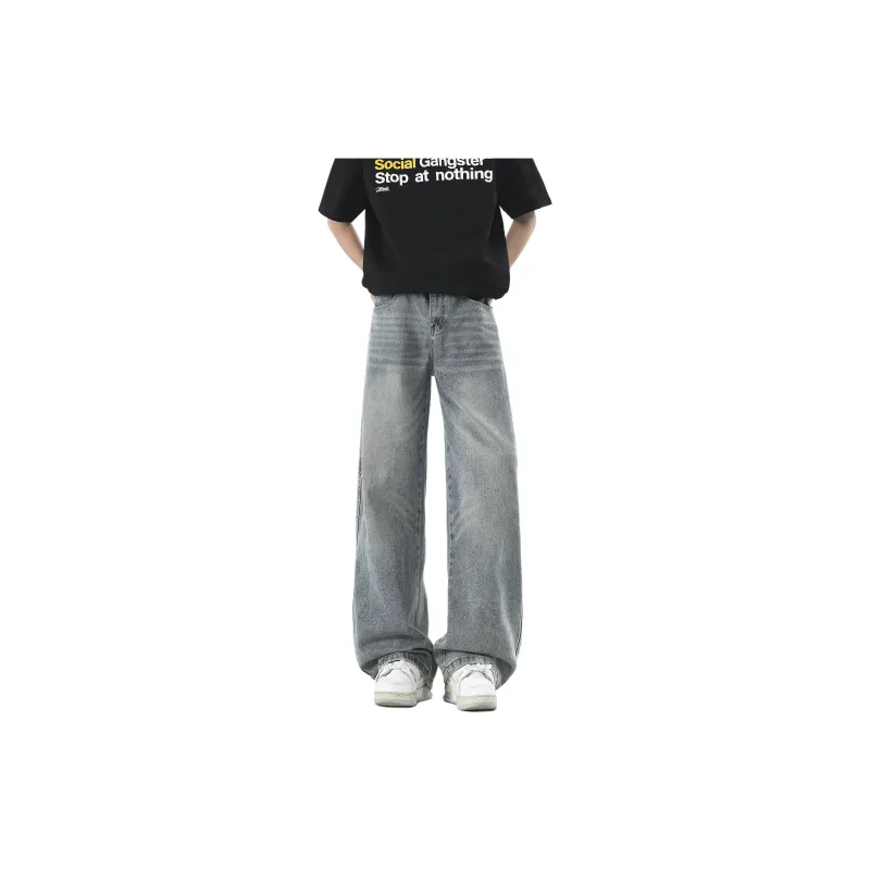 ALI THE FOX Jeans Unisex Vintage Blue-0