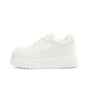 Rosa Bianca Lightweight Height Increasing Low Top Skateboard Shoes Women's White