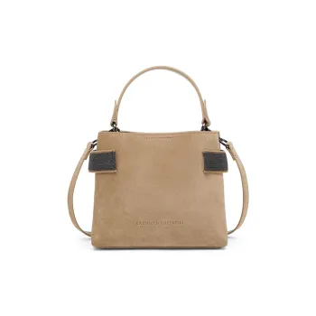 Brunello Cucinelli Sequin embellished Leather Tote Bag