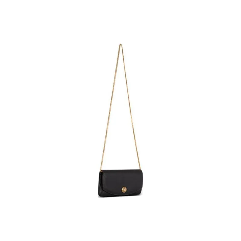 BALMAIN Grained Calfskin Clutch Women's Black-1