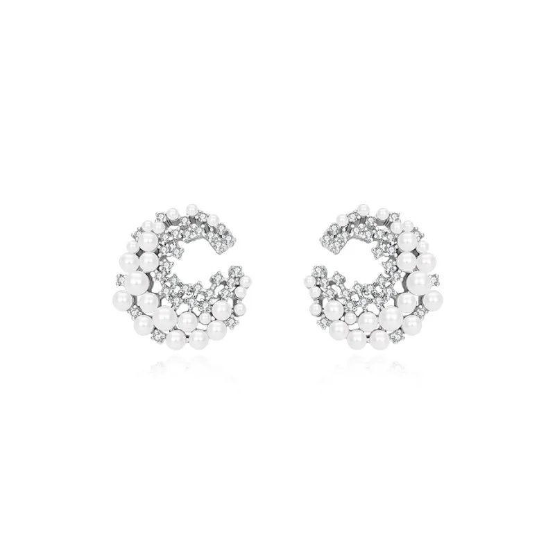 MCK Faux Pearl Earrings Women's-0