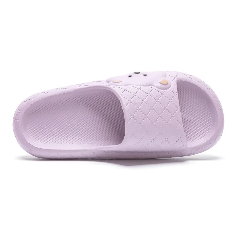 Soft Soft And Cute Round Tip Bear Slippers Summer Home Squashy And Bouncy Feeling Slippers-15