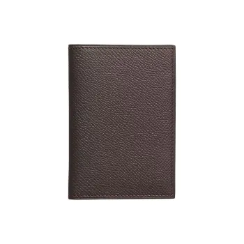 HERMES MC² Euclide Epsom Calfskin Card Holder Men's 46 Ebony Wood Color