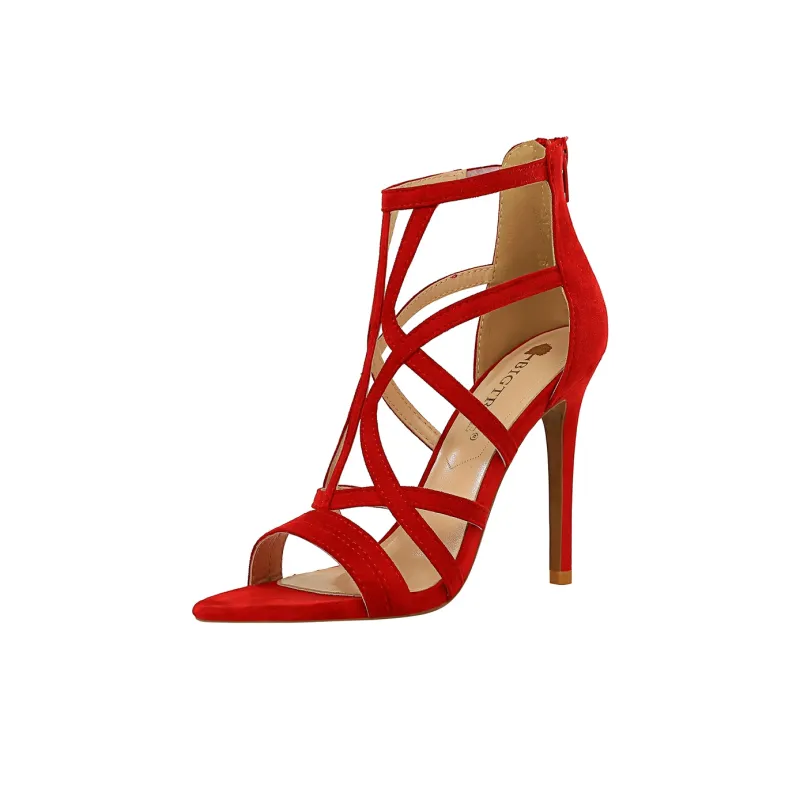 QITUMAUL Roman Sandals 11cm Women's-3