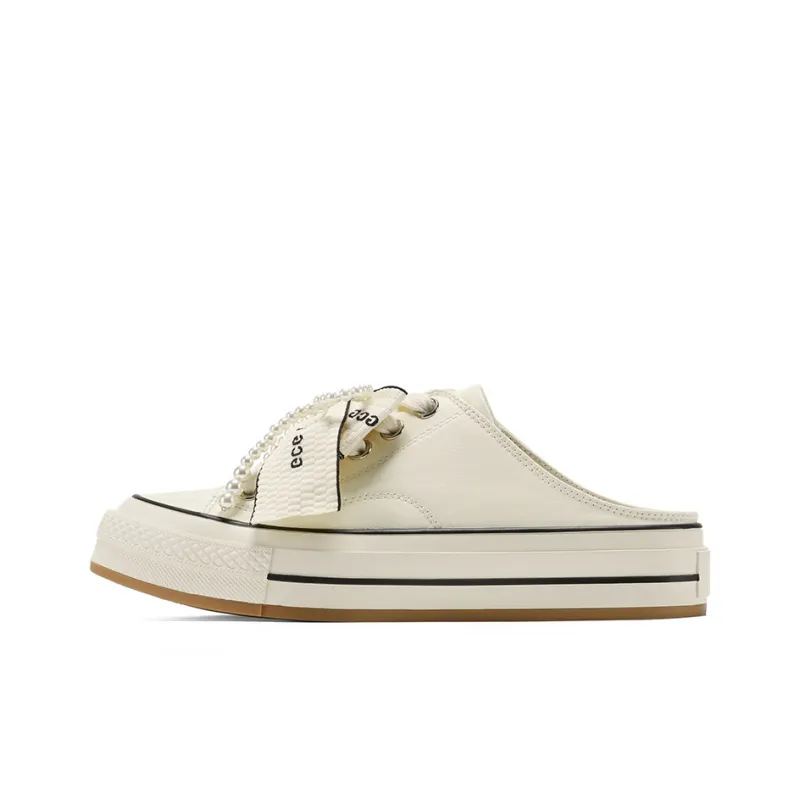 GG CC Skateboard Shoes Women's Low Top Black/Ecru-7