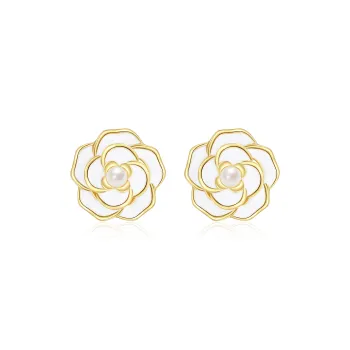 CLARKIA FLOWER 925 Sterling Silver Stud Earrings Women's