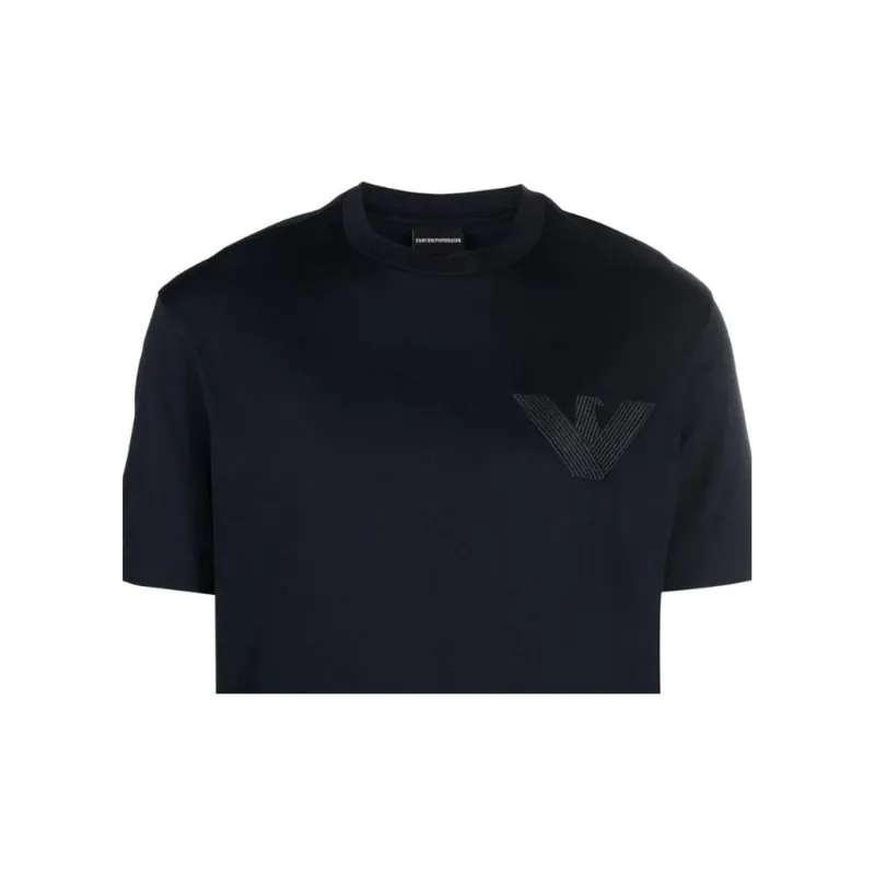 EMPORIO ARMANI T-Shirts Men Marine Blue-4