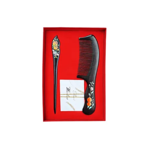 XIBI Trendy Black Sandalwood Comb Hairpin Comb For Women's Massage Head