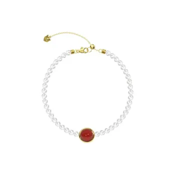 LELOUP 18K Gold Plated Copper Artificial Pearl Bracelets Women's