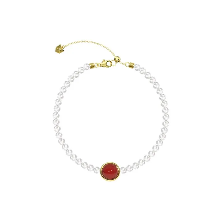 LELOUP 18K Gold Plated Copper Artificial Pearl Bracelets Women's-0