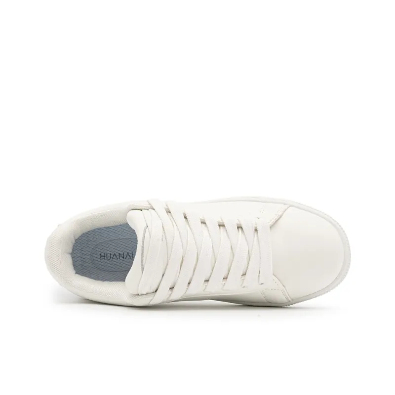 HUANAI Low-Top Skateboard Shoes Unisex Milk White-6