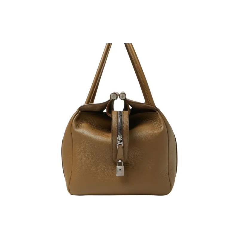 Loro Piana Cow Leather Shoulder Bag Crossbody Bag Handbag Women's Salted Caper Color-2