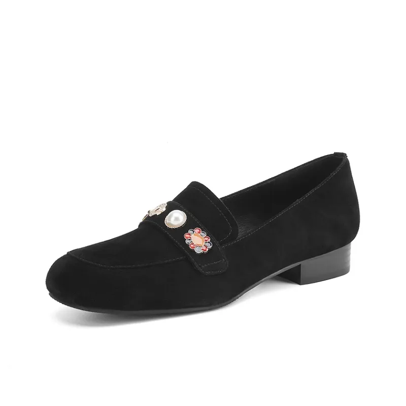 XICUNMINGWU Loafers Women's Black-1