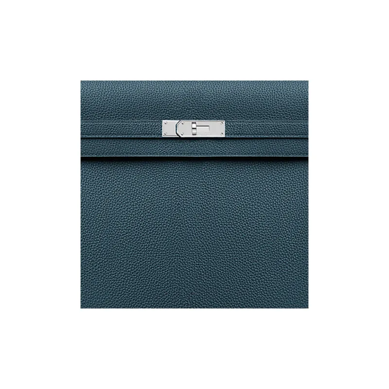 HERMES Kelly Depeches Togo Calfskin Handbag Regular Men's 7P Bleu De Prusse Prussian Blue-4