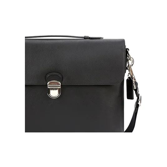 COACH Beckett Leather Briefcase Handbag Crossbody Bag Shoulder Bag Men's Black-5