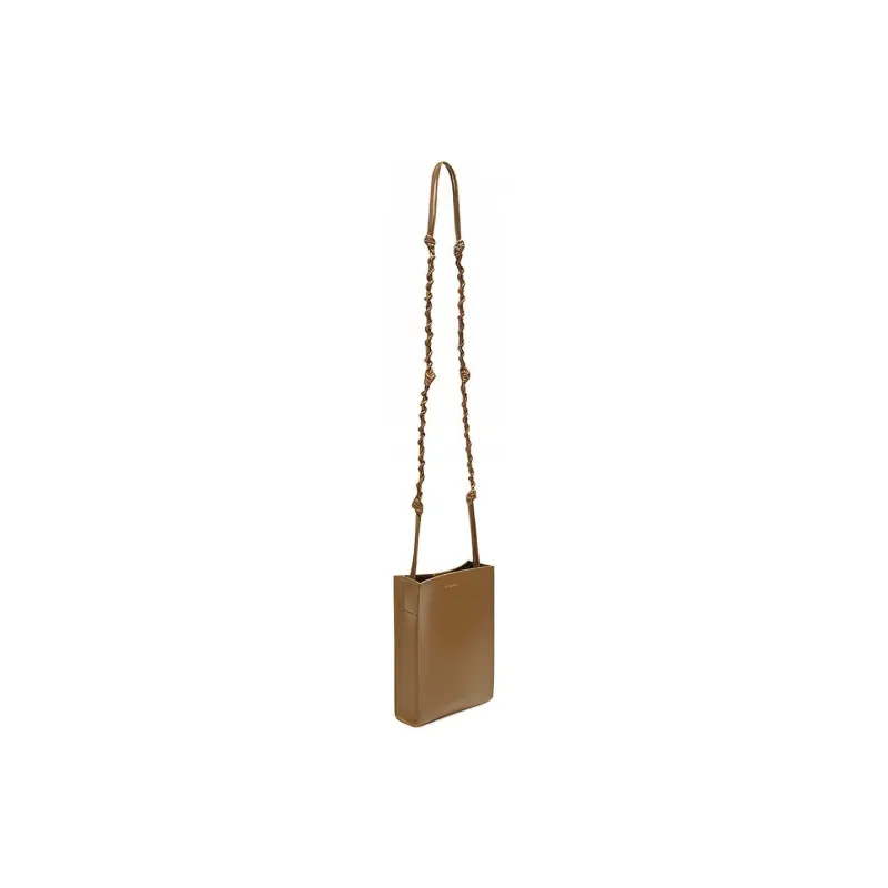 JIL SANDER Calfskin Crossbody Bag Shoulder Bag Small Size Women's Brown-2