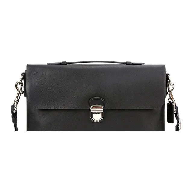 COACH Beckett Leather Briefcase Handbag Crossbody Bag Shoulder Bag Men's Black-4