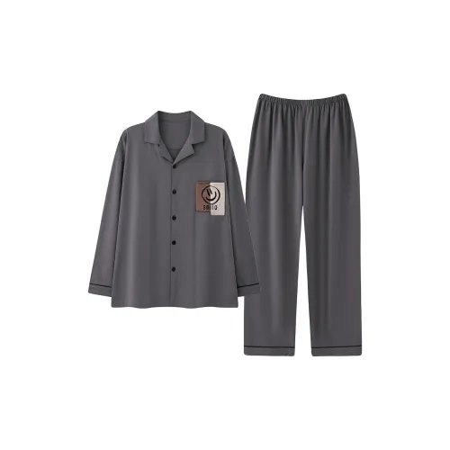 XIAFENYAN Pajama Set Men's Dark Gray
