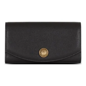 BALMAIN Grained Calfskin Clutch Women's Black