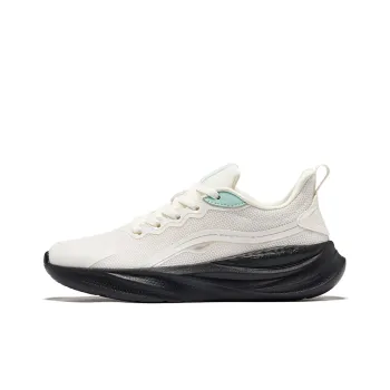 Erke Cushioning Breathable Rebound Low Top Casual Running Shoes Women's Microcrystal White/Jet Black