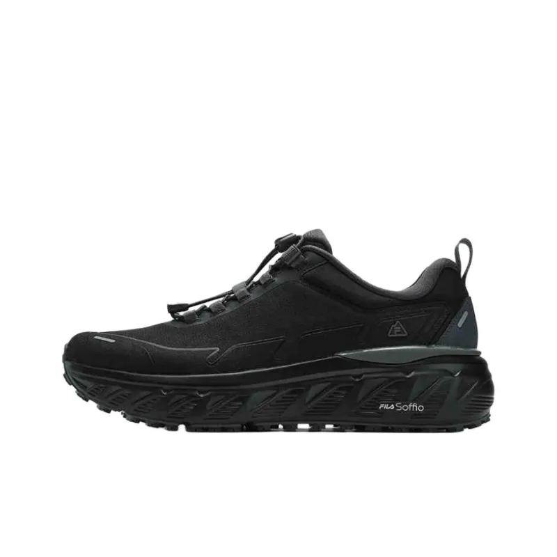 FILA EXPLORER Cushioned Slip Resistant Support Lightweight Low Top Outdoor Shoes Men's Black-0