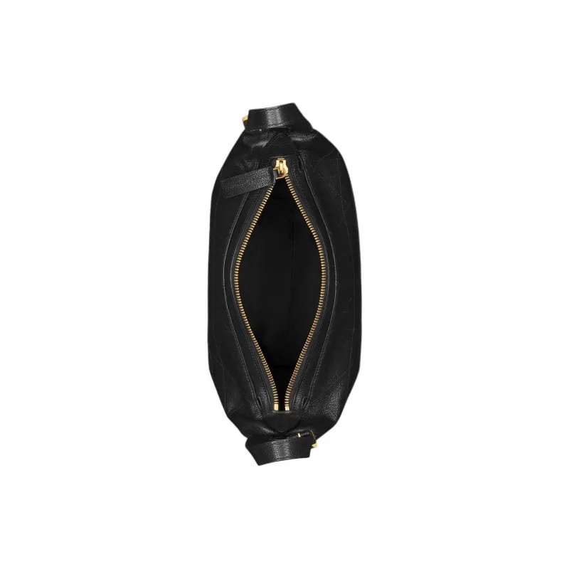DIOR Goatskin Shoulder Bag Trumpets Women's Black-3