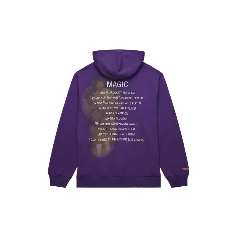Mitchell & Ness Ervin Johnson Purple Los Angeles Lakers Magic Sweatshirt Men's Purple-1