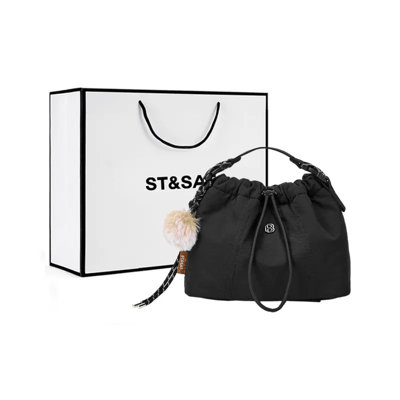 ST&SAT Fabric Crossbody Bag One Shoulder Handbag Regular Women's Green/Black-7