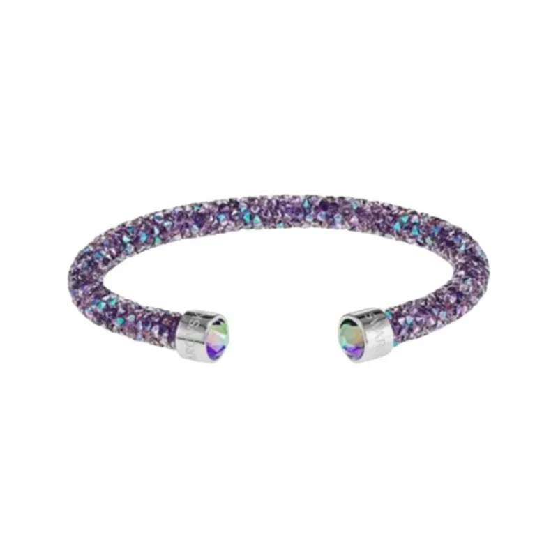 Swarovski Crystal, Steel Bangles Women's Purple-0