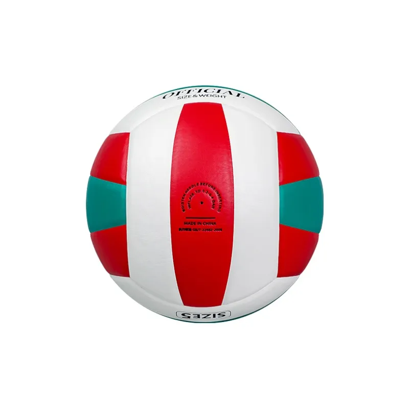 WITESS PU Soft Leather Size 5 Volleyball Unisex Red And Green Color Scheme-4