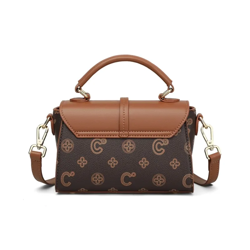 C°BANNER Synthetic Leather One Shoulder Crossbody Small Square Bag Handbag Regular Women's Coffee-13