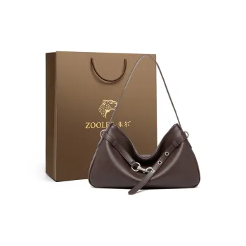 ZOOLER Top Grain Cow Leather Shoulder Bag Women's Black/Ebony