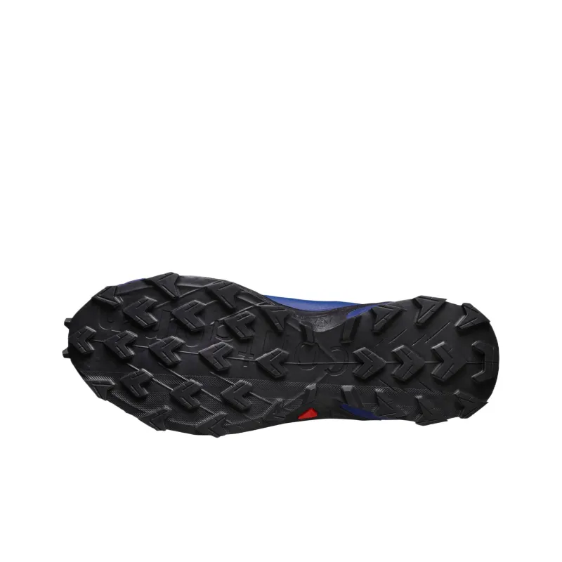 SALOMON Supercross 4 Cushioned Slip Resistant Low Top Running Shoes Men's Black Blue-2