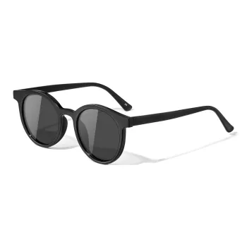 LASHION TR/Memory Plastic Plate Frame Round Sunglasses Women's