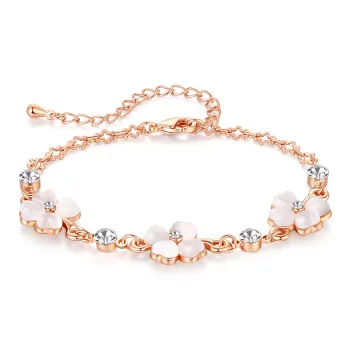 CLARKIA FLOWER Copper Alloy Bracelets Women's