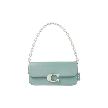 COACH IDOL Calfskin Portable Crossbody Bag Shoulder Bag Medium Size Women's Blue