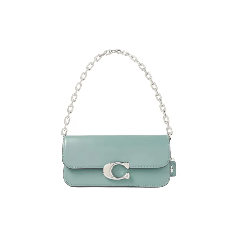 COACH IDOL Calfskin Portable Crossbody Bag Shoulder Bag Medium Size Women's Blue-0