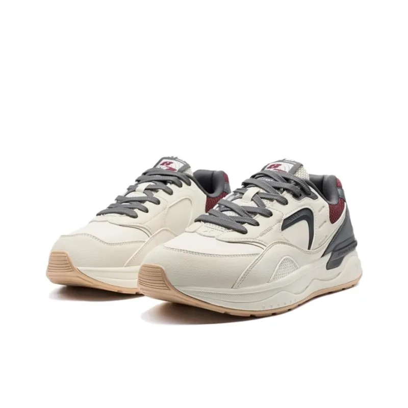 XTEP Lightweight Height Increasing Coverage Low-Top Casual Shoes Men's Tea White Ash-2