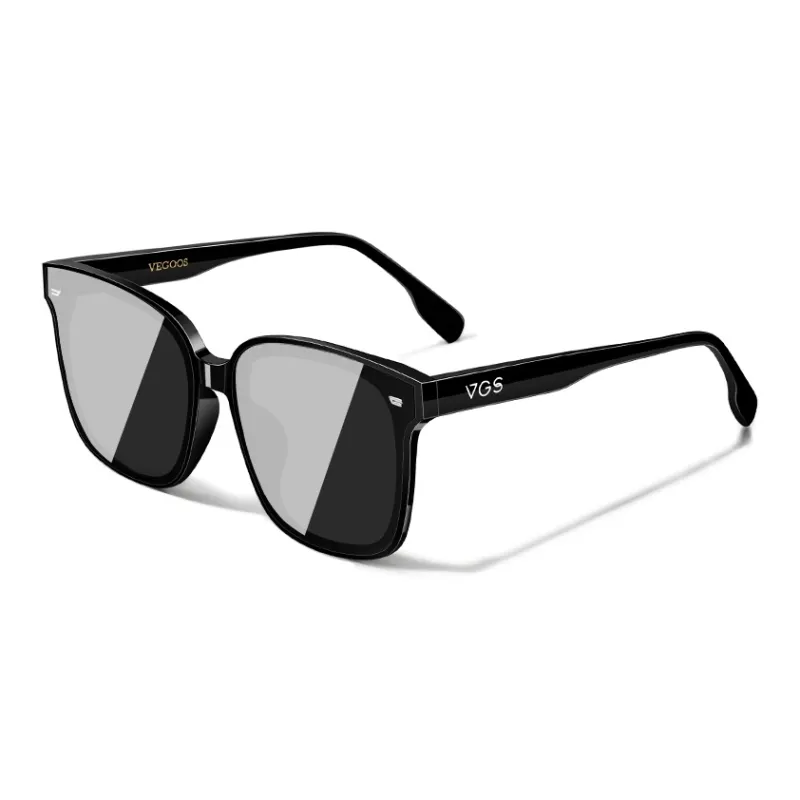 VEGOOS Plate Frame Square Sunglasses Unisex-0