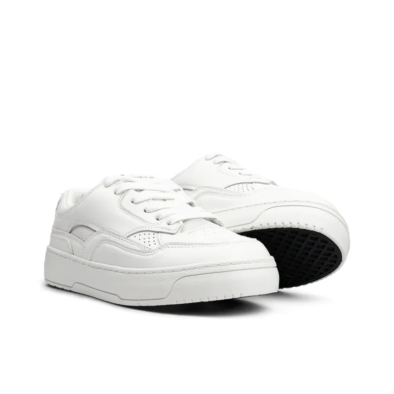 Mengsai Abrasion Resistant Slip Resistant Low Top Skateboard Shoes Men's Beige-2