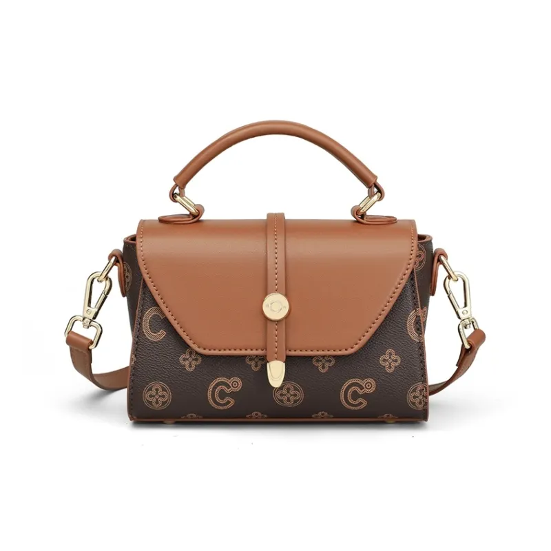 C°BANNER Synthetic Leather One Shoulder Crossbody Small Square Bag Handbag Regular Women's Coffee-12