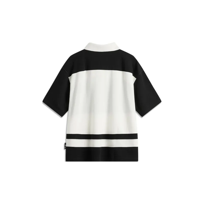 LiNing Badfive Polo Shirt Men's Ivory Black-1