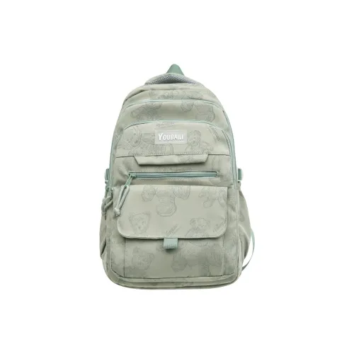 Tonlion Nylon Backpack Regular Unisex Green/White/Black