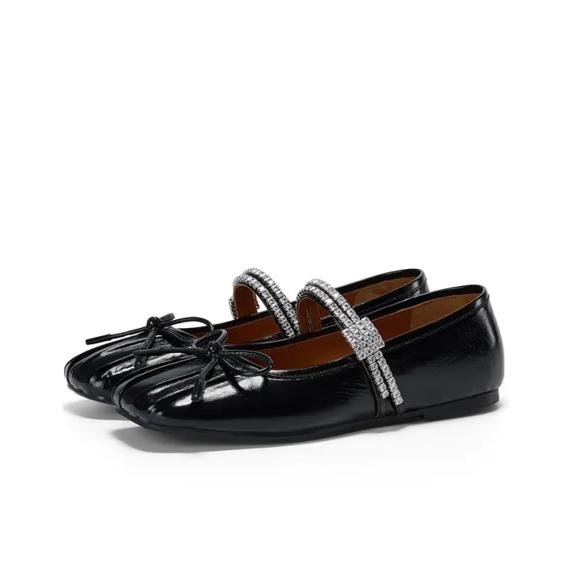 GG CC Flat Mary Jane Shoes Ballet Unlined Shoes 1cm Women's-9