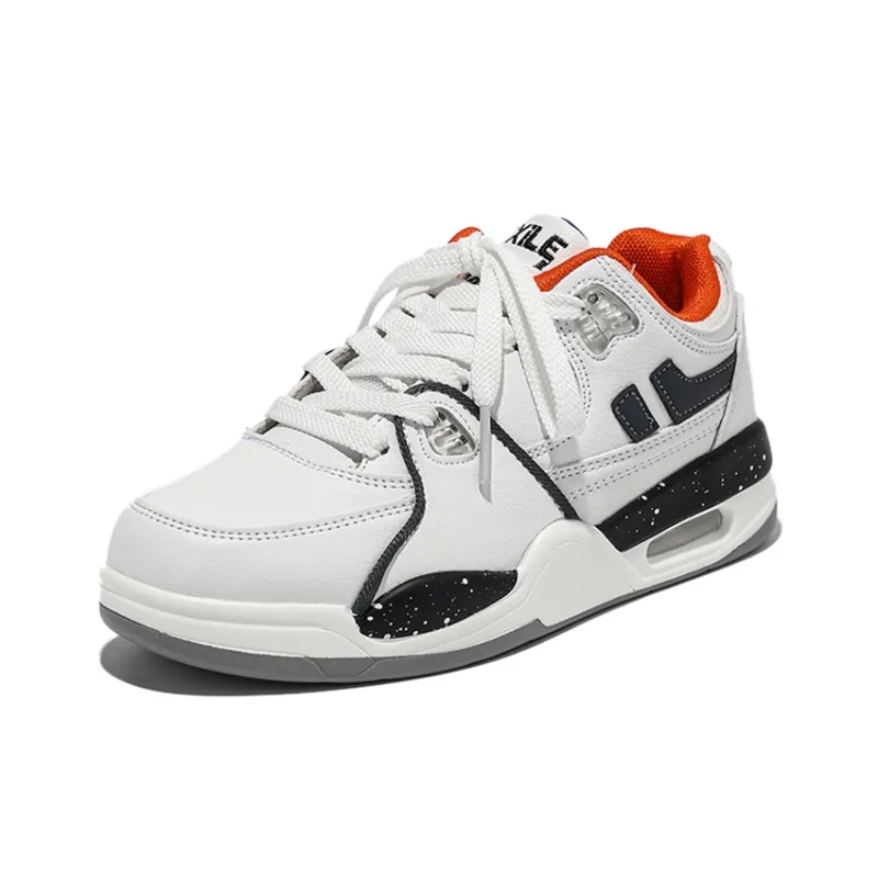 N6K8 Anti-Slip Wear-Resistant Low-Top Skateboard Shoes Unisex White Army Green Gift Box Set-23