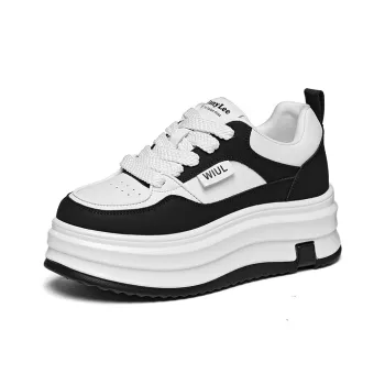 Golden Silk Rabbit Anti Slip And Wear Resistant Height Increasing Low Top Skateboard Shoes Women's